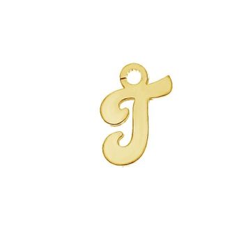 Letter T pendant*sterling silver 925*24K - Gold Plated - 0,4 µm