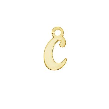 Letter C pendant*sterling silver 925*24K - Gold Plated - 0,4 µm