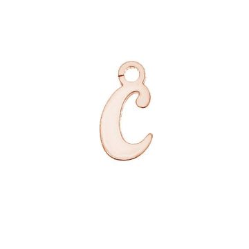 Letter C pendant*sterling silver 925*18K - Rose Gold Plated - 0,4 µm