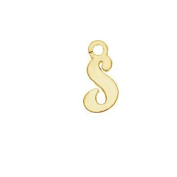 Letter S pendant*sterling silver 925*24K - Gold Plated - 0,4 µm