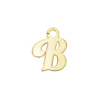 Letter B pendant*sterling silver 925*24K - Gold Plated - 0,4 µm