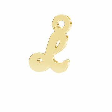 Letter L pendant*sterling silver 925*24K - Gold Plated - 0,4 µm