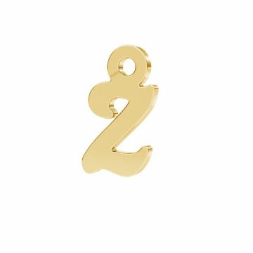 Letter Z pendant*sterling silver 925*24K - Gold Plated - 0,4 µm