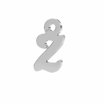 Letter Z pendant*sterling silver 925*PT - Platinum Plated