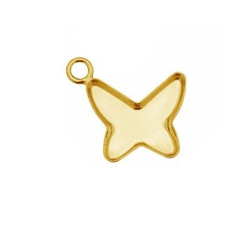 Butterfly pendant*sterling silver 925*24K - Gold Plated - 0,4 µm