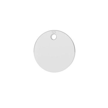 Round pendant tag 8 mm*sterling silver 925