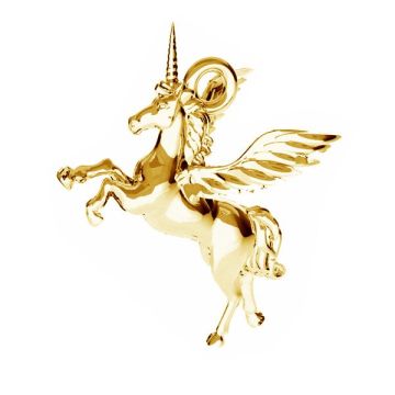 Unicorn pendant*sterling silver 925*24K - Gold Plated - 0,4 µm