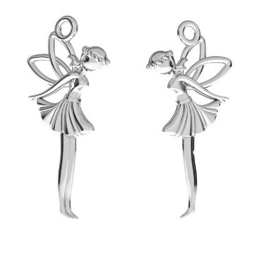 Fairy pendant*sterling silver 925*RH - White Rhodium Plated