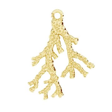 Coral pendant*sterling silver 925*24K - Gold Plated - 0,4 µm