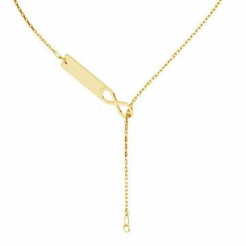 Base collana con simbolo infinito*argento sterlina 925*24K - Placcato oro - 0,4 µm