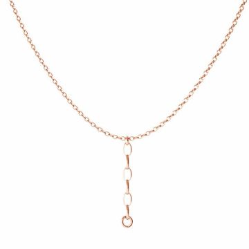 Collana rolo base*argento sterlina 925*18K - Placcato oro rosa - 0,4 µm