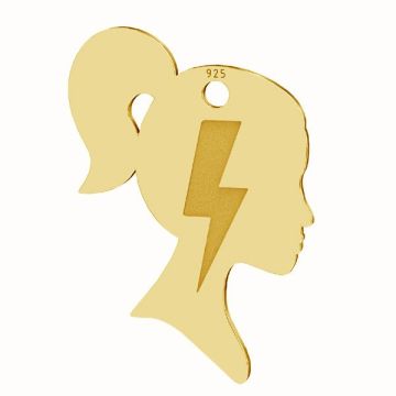 Lightning pendant*sterling silver*24K - Gold Plated - 0,4 µm