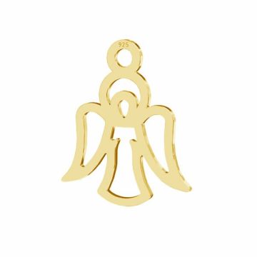 Angel pendant sterling silver 925, LKM-2830 - 0,50 17x20 mm*24K - Gold Plated - 0,4 µm