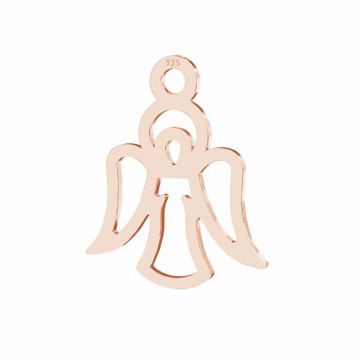 Angel pendant sterling silver 925, LKM-2830 - 0,50 17x20 mm*18K - Rose Gold Plated - 0,4 µm