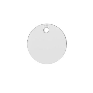 Round pendant tag 6 mm, sterling silver, LKM-2237 - 0,80 6x6 mm