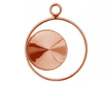 Rivoli 10mm Swarovski base OKSV 1122 MM 10 CON1 ver.3 KCL 0,9x2,0*18K - Rose Gold Plated - 0,4 µm