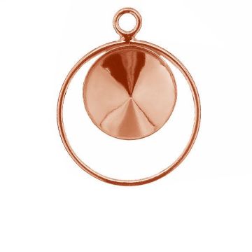 Rivoli 10mm Swarovski base OKSV 1122 MM 10 CON1 ver.3 KCL 0,9x2,0*18K - Rose Gold Plated - 0,4 µm