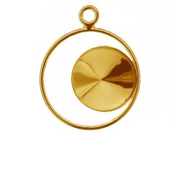 Rivoli 10mm Swarovski base OKSV 1122 MM 10 CON1 ver.3 KCL 0,9x2,0*24K - Gold Plated - 0,4 µm