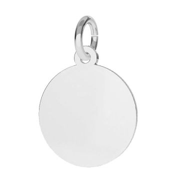 Round pendant tag with open jumpring, sterling silver 925, J-LKM-2002 - 0,40 9x11 mm (KC 0,8x3 mm)