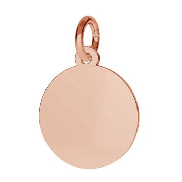 Round pendant tag with open jumpring, sterling silver 925, J-LKM-2002 - 0,40 9x11 mm (KC 0,8x3 mm)*18K - Rose Gold Plated - 0,4 µm