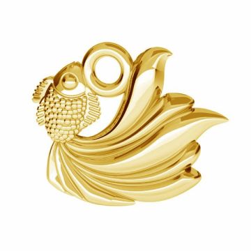 Fish pendant*sterling silver 925*24K - Gold Plated - 0,4 µm