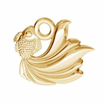 Fish pendant*sterling silver 925*18K - Light Yellow Gold Plated - 0,4 µm