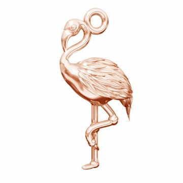 Flamingo pendant*sterling silver 925*18K - Rose Gold Plated - 0,4 µm