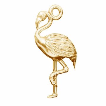 Flamingo pendant*sterling silver 925*18K - Light Yellow Gold Plated - 0,4 µm