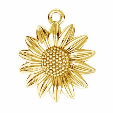 Sunflower pendant*sterling silver 925*24K - Gold Plated - 0,4 µm