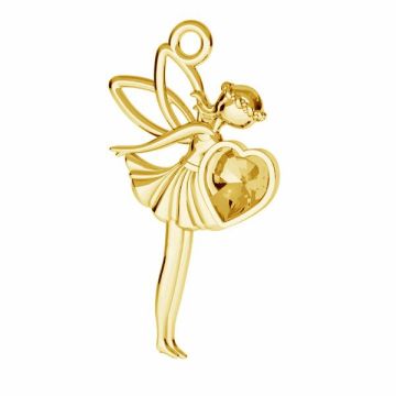 Fairy pendant Swarovski base, silver 925*24K - Gold Plated - 0,4 µm