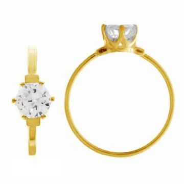 RING 01784 CRYSTAL 2x6 mm - S (10,11,12)*24K - Gold Plated - 0,4 µm