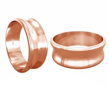 Base for rings Apoxie*sterling silver 925*18K - Rose Gold Plated - 0,4 µm