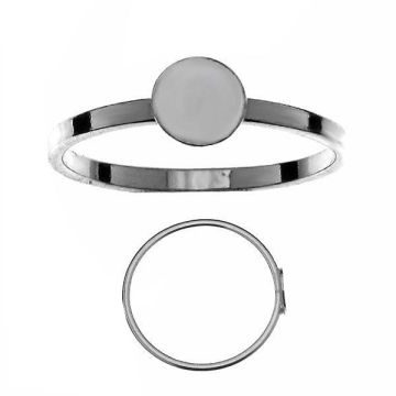 Flat 6mm ring*sterling silver 925*RH - White Rhodium Plated