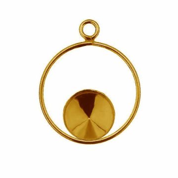 Rivoli 8mm Swarovski base CON 1 KCL DOWN OKSV 1122 ver.3 8 mm (1122 SS 39)*24K - Gold Plated - 0,4 µm