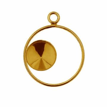 Rivoli 8mm Swarovski base CON 1 KCL LEFT OKSV 1122 ver.3 8 mm (1122 SS 39)*24K - Gold Plated - 0,4 µm