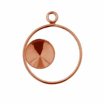 Rivoli 8mm Swarovski base CON 1 KCL LEFT OKSV 1122 ver.3 8 mm (1122 SS 39)*18K - Rose Gold Plated - 0,4 µm