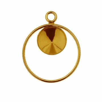 Rivoli 8mm Swarovski base CON 1 KCL TOP OKSV 1122 ver.3 8 mm (1122 SS 39)*24K - Gold Plated - 0,4 µm