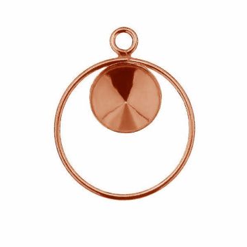 Rivoli 8mm Swarovski base CON 1 KCL TOP OKSV 1122 ver.3 8 mm (1122 SS 39)*18K - Rose Gold Plated - 0,4 µm