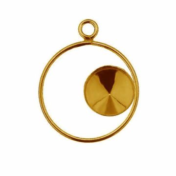 Rivoli 8mm Swarovski base CON 1 KCL RIGHT OKSV 1122 ver.3 8 mm (1122 SS 39)*24K - Gold Plated - 0,4 µm