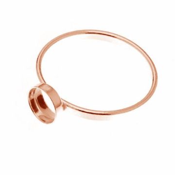 Round ring resin base*sterling silver 925*18K - Rose Gold Plated - 0,4 µm