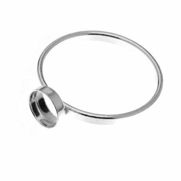 Round ring, resin base, sterling silver 925, RING FMG-R 1,75x6 mm - M (13,14,15)*RH - White Rhodium Plated