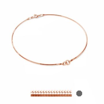 Base bracciale*argento sterlina 925*18K - Placcato oro rosa - 0,4 µm