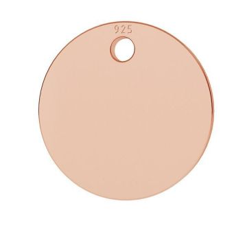 Round pendant pendant 8 mm with engraving, G-LK-1568 - 0,80 8x8 mm*18K - Rose Gold Plated - 0,4 µm