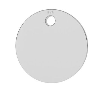 Round pendant pendant 8 mm with engraving, G-LK-1568 - 0,80 8x8 mm*PT - Platinum Plated