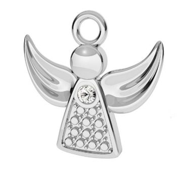 Angel pendant with Gavbari crystal, sterling silver 925, ODL-00829 12x12,5 mm ver.2