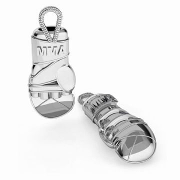 MMA gloves pendant*sterling silver 925*PT - Platinum Plated