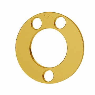 Pandantiv anvelope - placa rotunda pentru gravare* AG 925 argint*acoperit cu aur de 24K (galben) - 0,4 µm