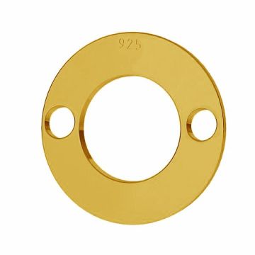 Pandantiv anvelope - placa rotunda pentru gravare* AG 925 argint*acoperit cu aur de 24K (galben) - 0,4 µm