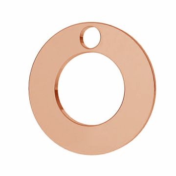 Round pendant tag, karma, sterling silver 925, LKM-2896 - 0,50 12x12 mm*18K - Rose Gold Plated - 0,4 µm