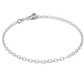 Bracciale tondo con ancora, argento 925